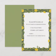 Elegante gelb-grüne Wildblumen floral