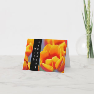 Elegante Gelb-und Rot-Tulip mit Beileid Karte