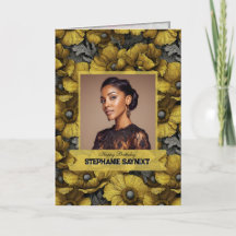 Elegante gelbe Anemonen 70. Geburtstag Zeitgenössi