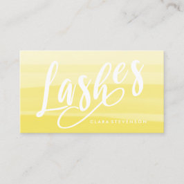 Elegante gelbe Aquarell Brushstrokespeitschen Visitenkarte