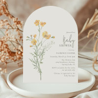 Elegante gelbe Blumen-Baby-Party