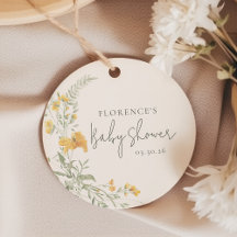 Elegante gelbe Blumen-Baby-Party