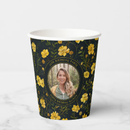 Elegante Gelbe Buttercup Blume Geburtstagsparty Pappbecher