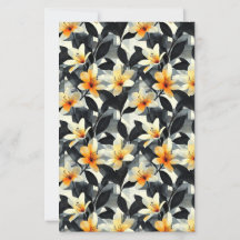 Elegante gelbe Lilienblumen Scrapbook Papier