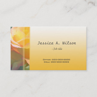 Elegante, gelbe Rose Blume beruflich Visitenkarte