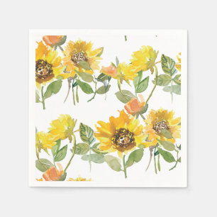 Elegante, gelbe Sonnenblume Sonnenbeendusche Serviette