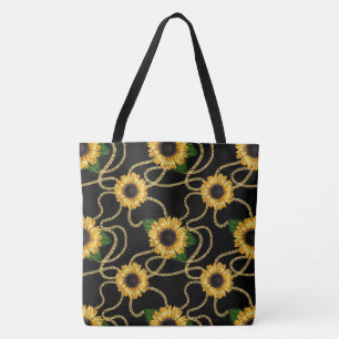 Elegante gelbe Sonnenblumen stilvolles Muster auf
