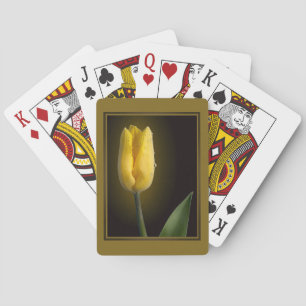 Elegante gelbe Tulpe Spielkarten
