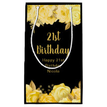 Elegante gelbe und goldene Blumen Geburtstagsfeier