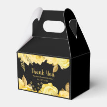 Elegante gelbe und goldene Blumen Sweet Sixteen