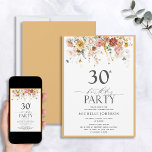 Elegante Gelbe Wildblume Wasserfarbe 30. Geburtsta Einladung<br><div class="desc">Machen Sie Ihre 30. Geburtstagsfeier mit dieser schönen Elegant Yellow Wildblume Watercolor Geburtstagsfeier zum besonderen Erlebnis. Freuen Sie sich auf einen zeitlosen Aquarellgarten und Wildblumen, die sich durch moderne und stilvolle handgeschriebene Kalligraphie auszeichnen. Ideal für ein Party zum 30. Geburtstag oder ein Mittagessen! Diese atemberaubende Einladung wird Ihnen einen Eindruck...</div>