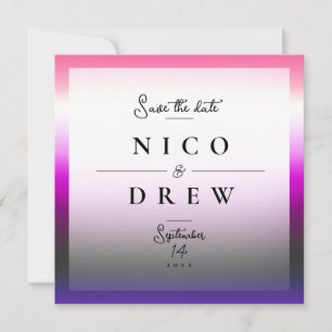 Elegante Genderfluid Pride Wedding Save The Date