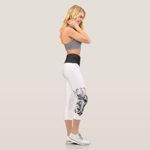 Elegante Geo Yoga Capri Leggings! 🪐 ✨