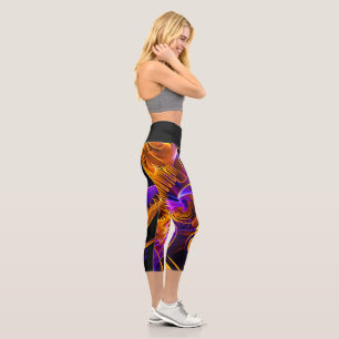 Elegante Geo Yoga Capri Leggings! 🪐 ✨ Leggings