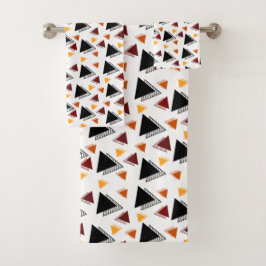 Elegante Geometrie Badhandtuch Set