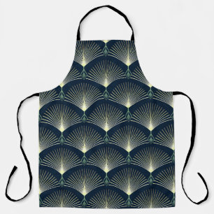Elegante Geometrie: Blue Art Deco. Schürze