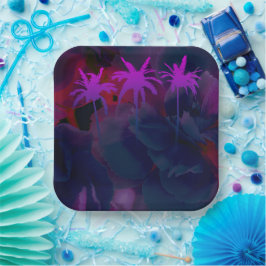 Elegante geometrische 9" Quadratpapierplatte Pappteller