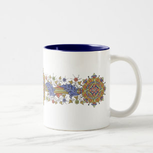 Elegante geometrische antike Tasse