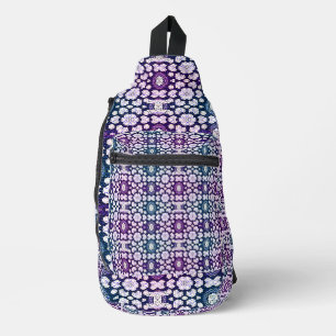 Elegante geometrische Blume abstrakter Art Filter Crossbody Bag