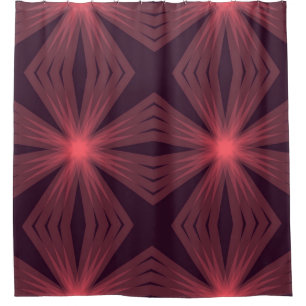 Elegante geometrische Blume im Retrostil Duschvorhang