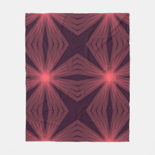 Elegante geometrische Blume im Retrostil Fleecedecke