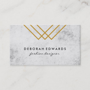 Elegante geometrische Goldlinien mit modernem Grun Visitenkarte