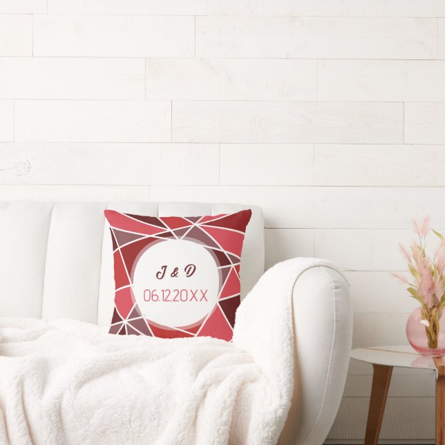 Elegante geometrische Hochzeit Kissen (Liege)
