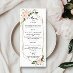 Elegante geometrische Hochzeitsmenükarten mit Blus Menükarte<br><div class="desc">Genießen Sie Ihre Hochzeit mit unserer exquisiten Blumensuite. Diese umfangreiche Kollektion beinhaltet alles, was Sie brauchen, um eine konsistente und elegante Atmosphäre zu schaffen, mit passenden Menükarten, personalisierten Servietten, atemberaubenden Schildern, Favoriten und vielem mehr. Zögern Sie nicht, sich per Chat um Hilfe bei der Personalisierung zu bemühen oder weitere Gegenstände...</div>