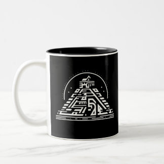 Elegante geometrische Kunst Zweifarbige Tasse