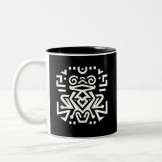 Elegante geometrische Kunst Zweifarbige Tasse