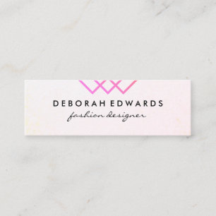 Elegante geometrische Linien Mini Visitenkarte