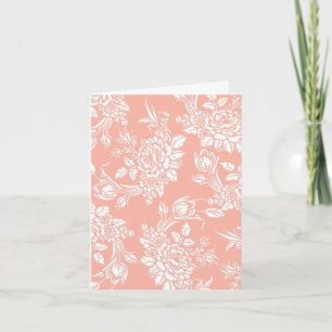 Elegante geprägte Blumen-Notizkarte Karte
