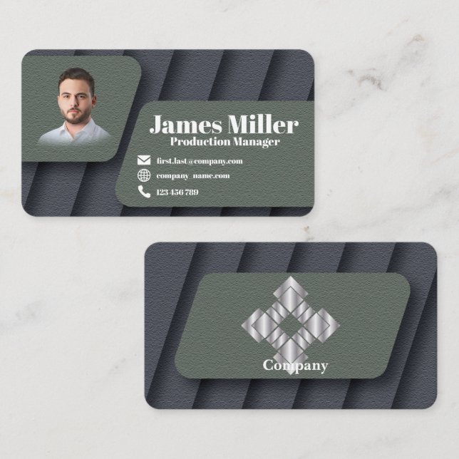 Elegante Gerahmte Visitenkartenserie 44 Visitenkarte (Vorne/Hinten)