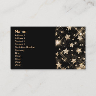 Elegante Geschäfts-GoldGlitzer-Sterne Visitenkarte