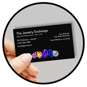 Elegante Geschäftskarten für Juwelier-Einzelhandel Visitenkarte