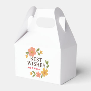 Elegante Geschenkbox mit besten Wünschen Geschenkschachtel