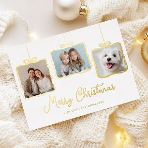 Elegante Geschenkboxen Foto Goldene Frische Pasta  Folien Feiertagskarte