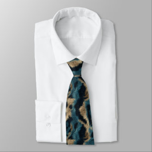 Elegante Geschenke für Ehemann Tiger Print Krawatte