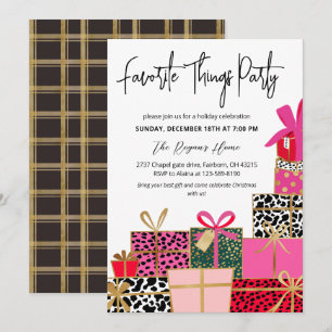 Elegante Geschenke Lieblings Dinge Party Feiertag  Einladung