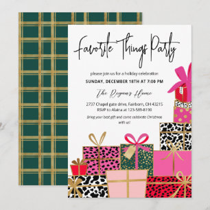 Elegante Geschenke Lieblings Dinge Party Urlaub Einladung