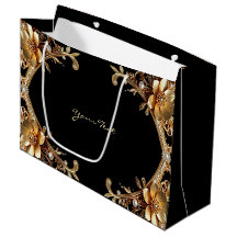 Elegante Geschenktasche mit goldenem Rahmen