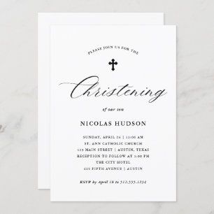 Elegante Geschlechts-Person-Taufe der Einladung