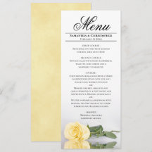 Elegante gespiegelte Buttergelbe Rosenhochzeit