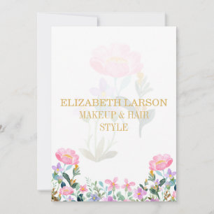 Elegante gestreifte Blumen-Schönheitskünstlerin-Ha Einladung