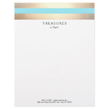 Elegante gestreifte IMITATE Gold Türkis Blau