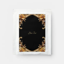 Elegante Getränkermischung mit goldenem Rahmen