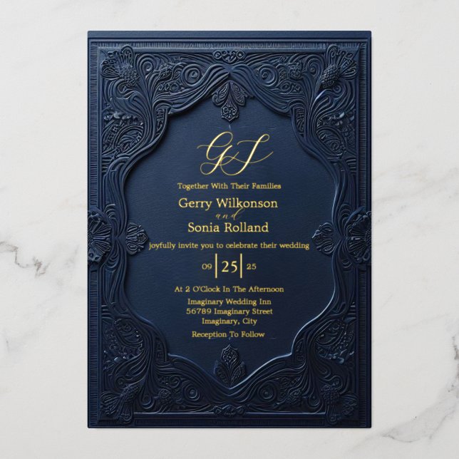 Elegante Gewerkschaft Einladung (Vorderseite)