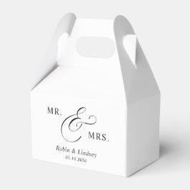 Elegante Gewerkschaft Hochzeit Verlobung Probe Abe Geschenkschachtel