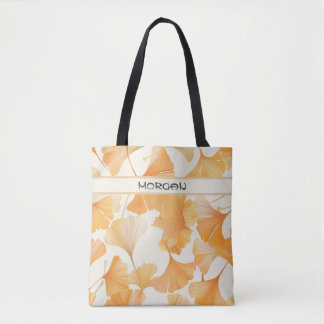 Elegante Ginkgo Blätter Personalisiert Tote Bag 🌿