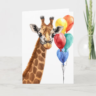 Elegante Giraffe Celebration Grußkarte Karte